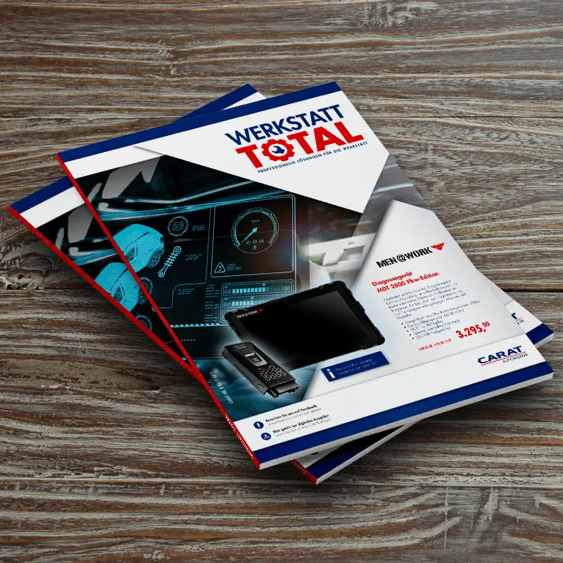 Werkstatt Total Katalog CARAT Gruppe Referenz datenbankgestütztes Katalogdesign CARAT Gruppe
